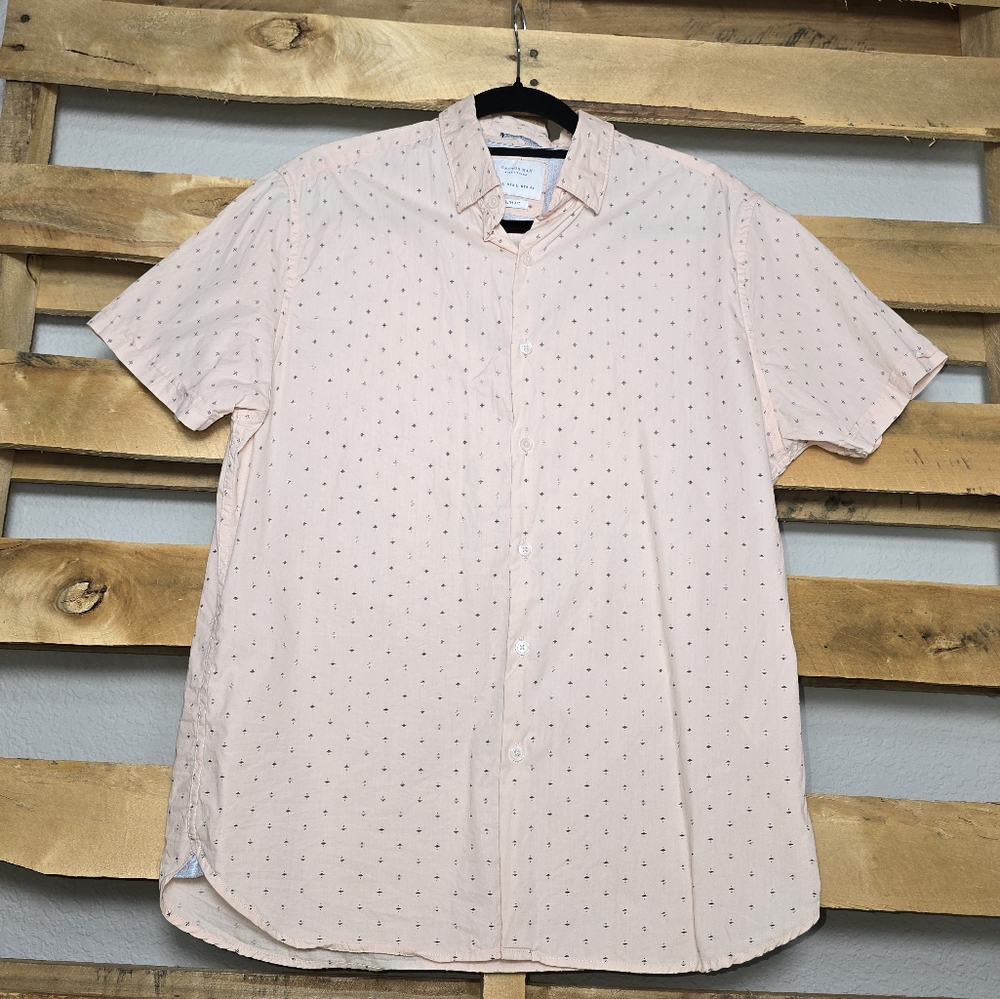 Men's Pink Shirt Size:L Slim Fit